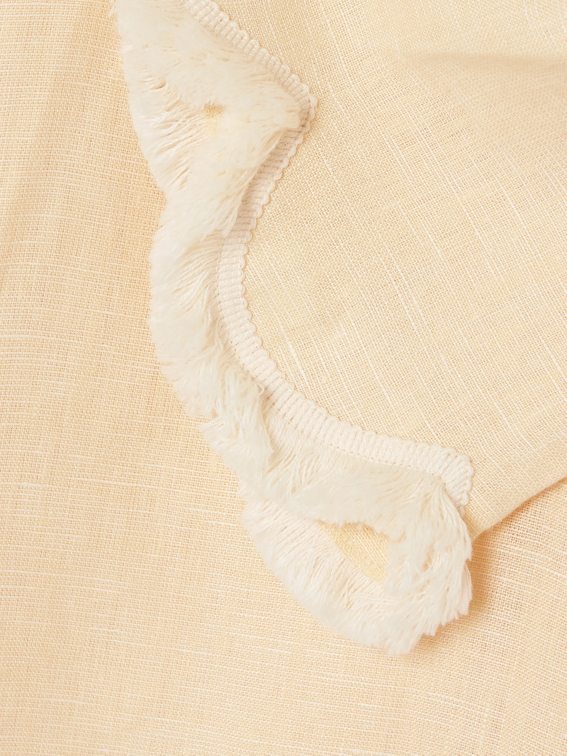 Essie Fringed Linen Mini Dress 4