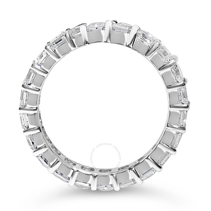 Haus Of Brilliance - Haus of Brilliance 14K White Gold 2 1/3 Cttw Asscher Cut Lab Grown Diamond Eternity Band Ring- Ring  - 2