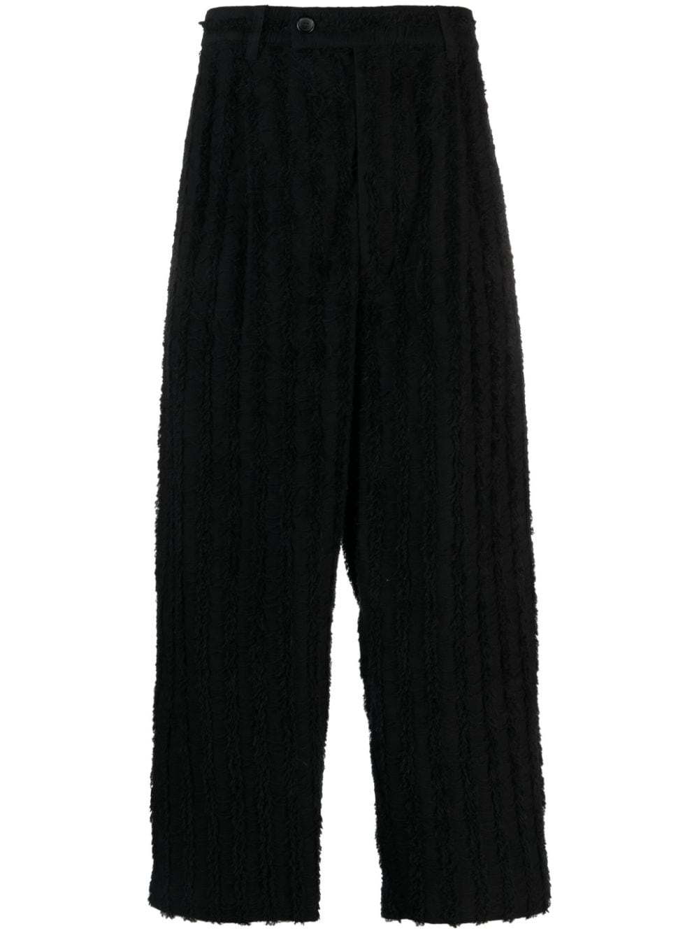 frayed-detailing tailored trousers - 1