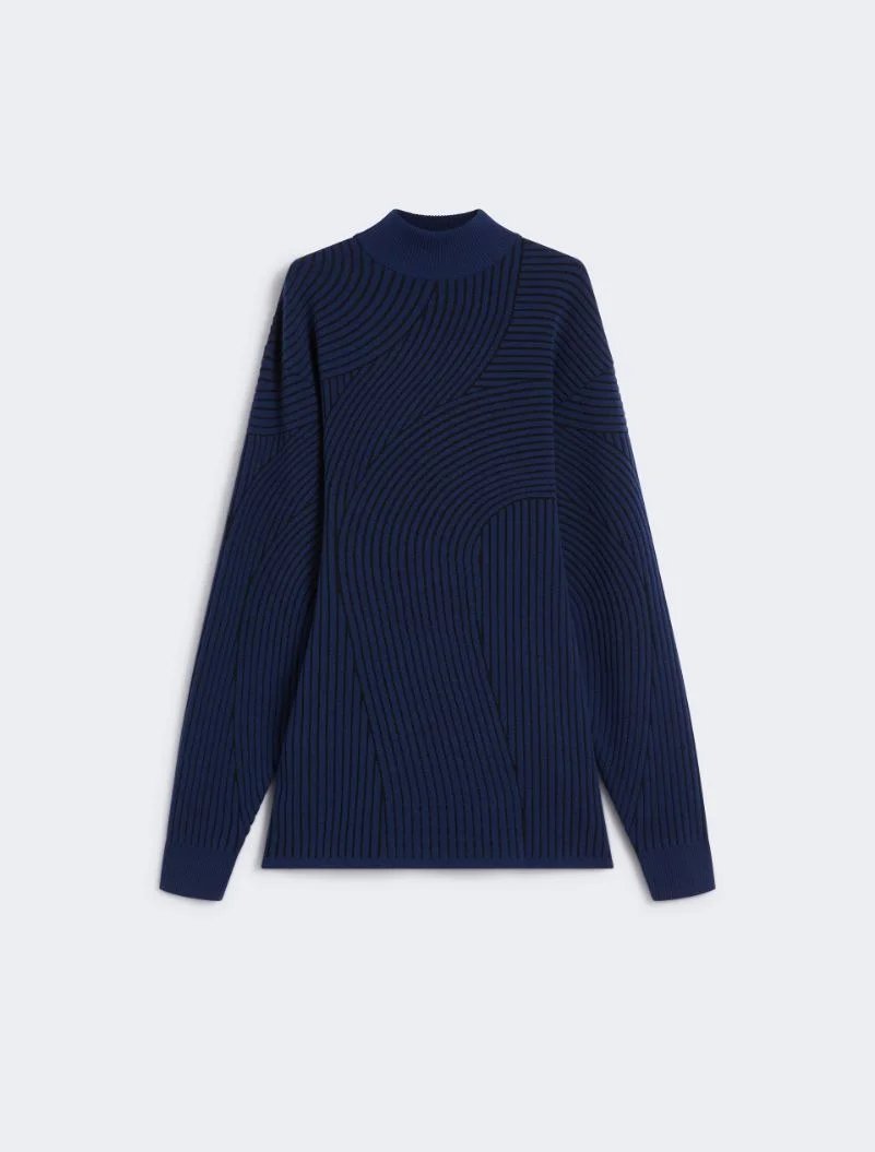 3D jacquard-knit dress - MIDNIGHTBLUE - 1