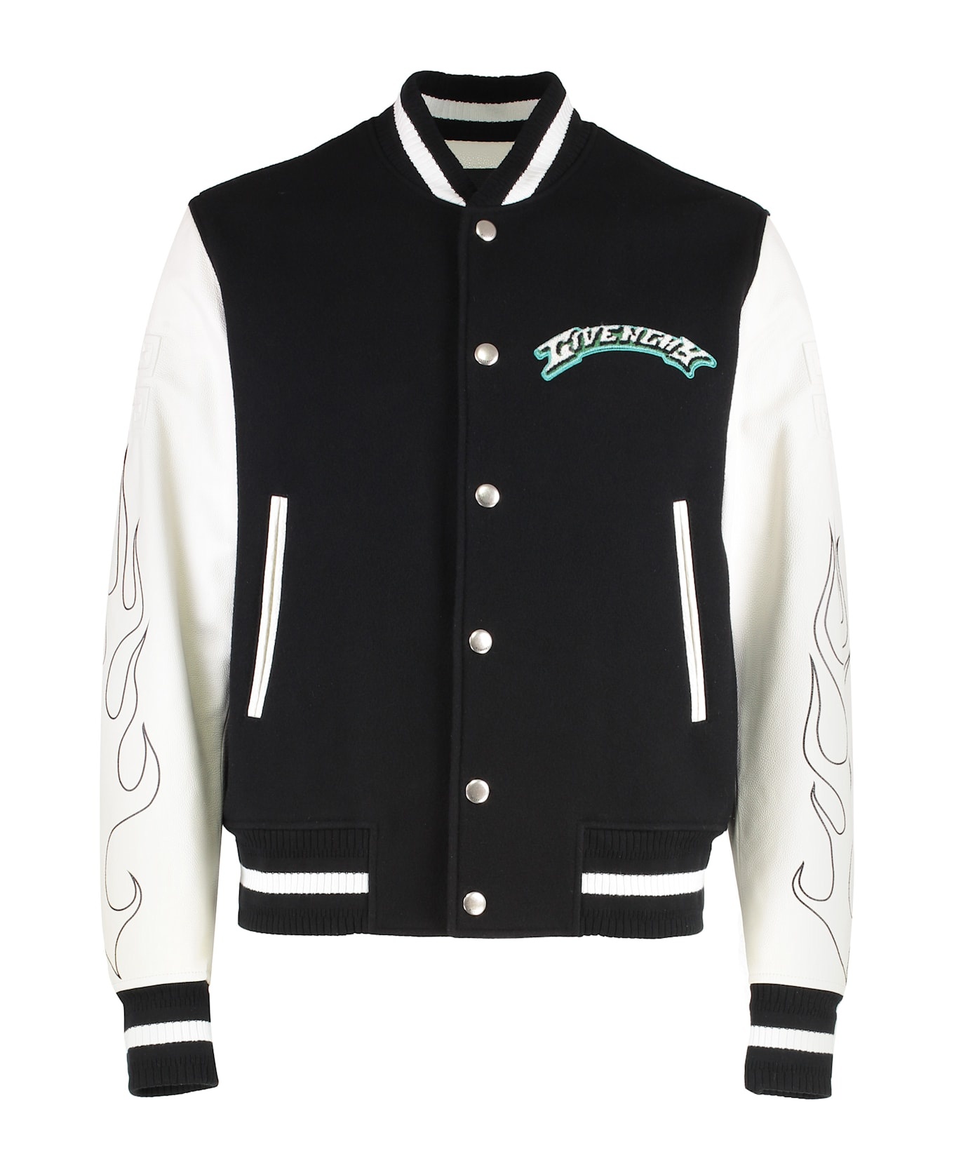 Wool And Leather Bomber Jacket - 1