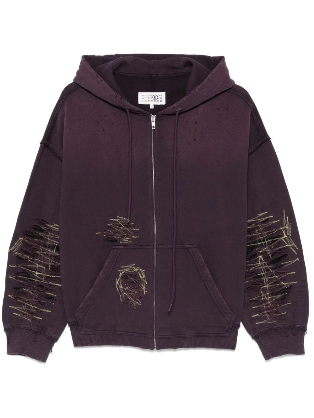 distressed hoodie - 1