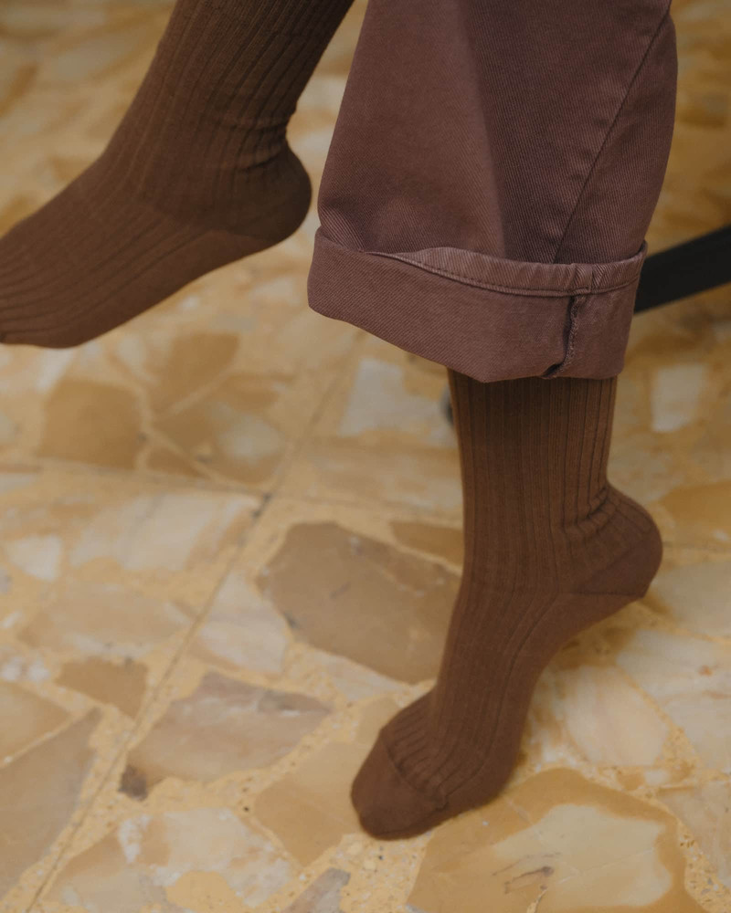 Rib Overankle Socks - Organic Cotton Rib 4