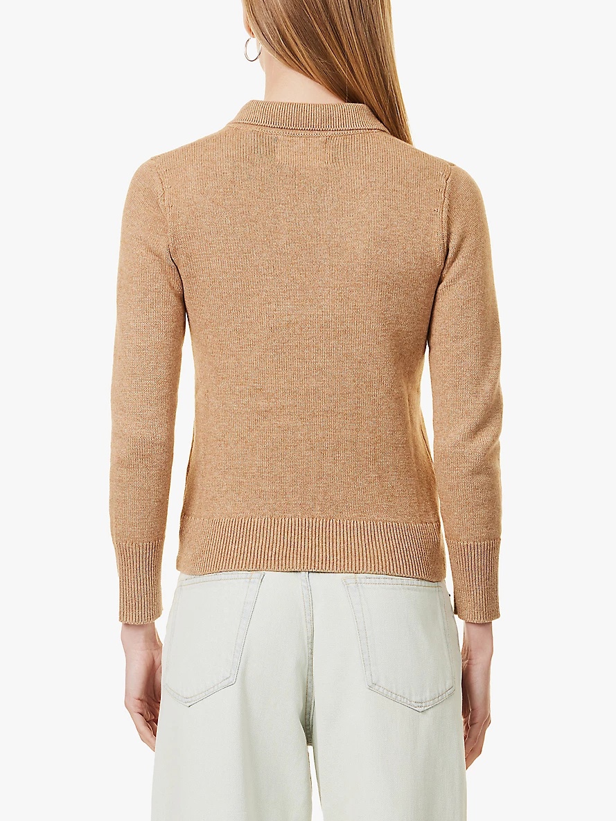 Nola polo-collar organic-cotton and wool jumper - 4