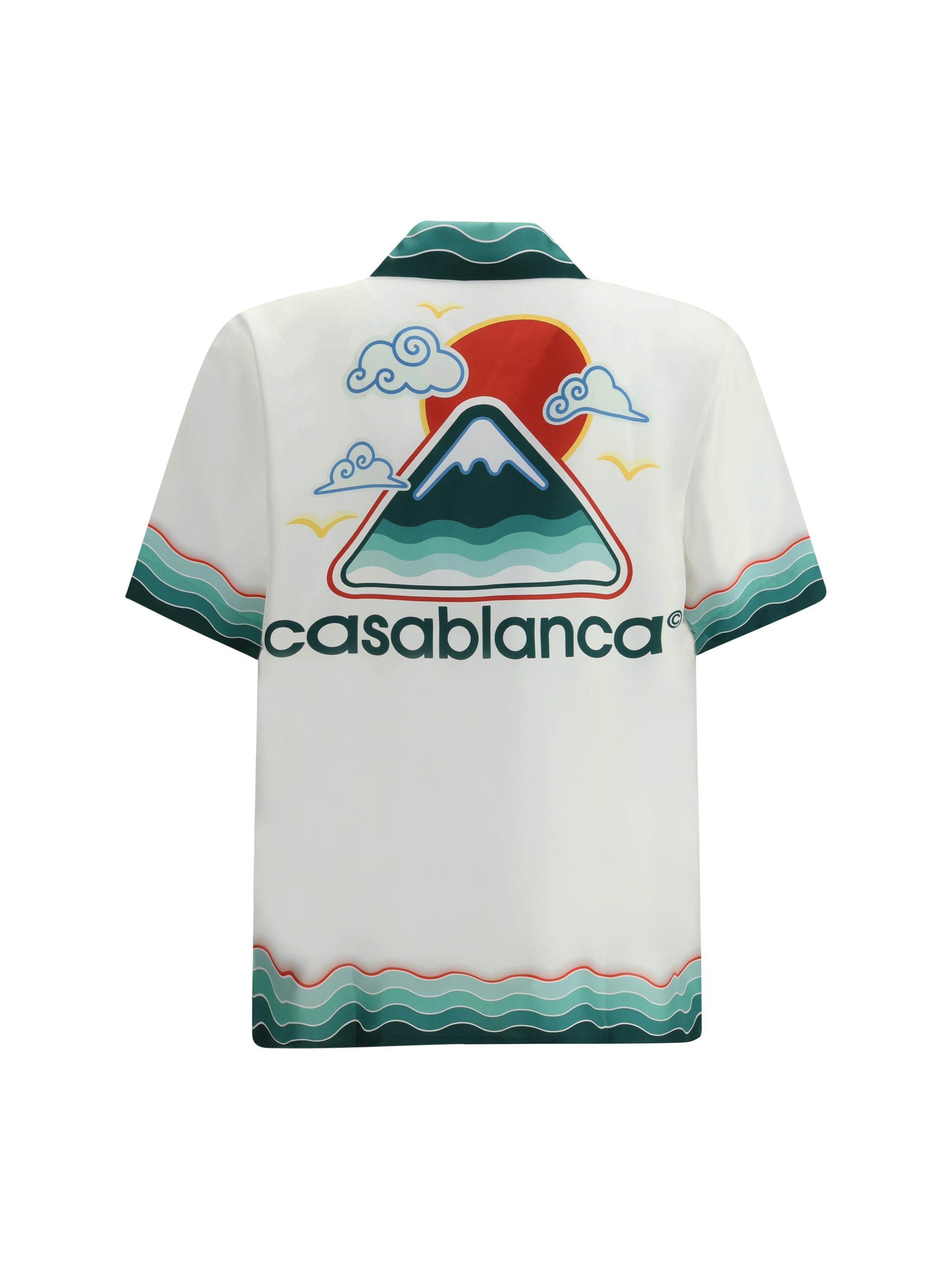 Casablanca Men Cuban Collar Short Sleeve Shirt - 2