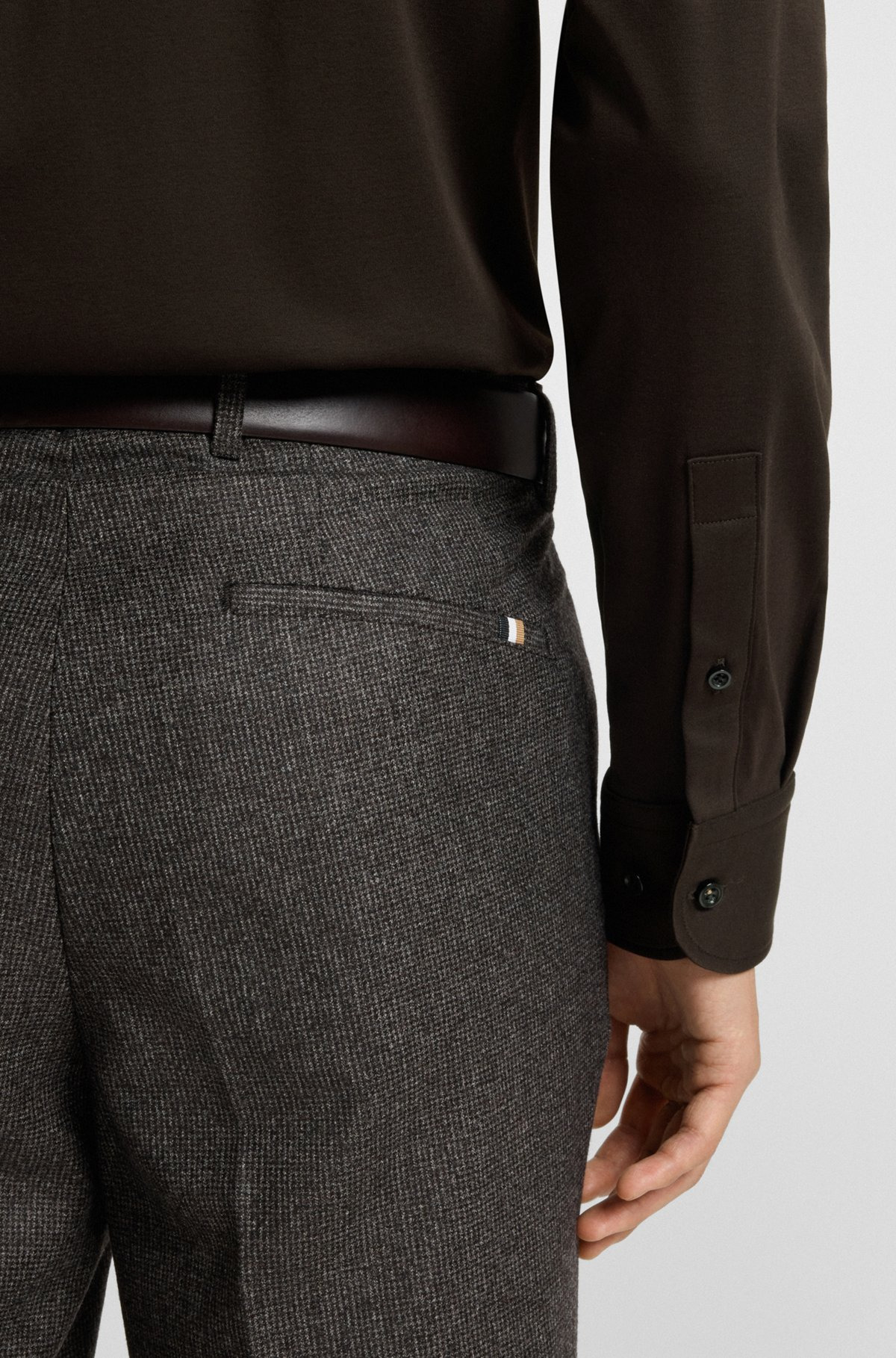 SLIM-FIT SHIRT IN MERCERISED COTTON - 6