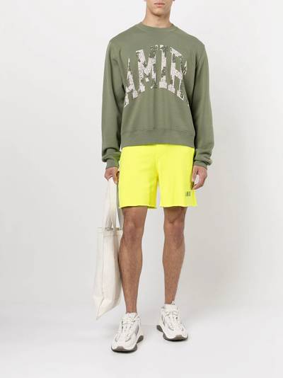 AMIRI logo-print track shorts outlook