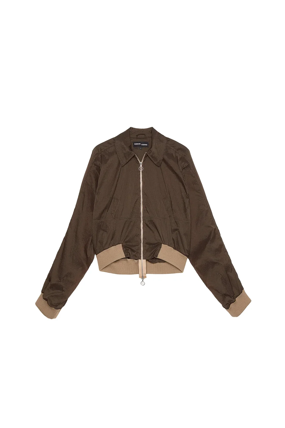 Edward Cuming Bottom Heavy Tech Bomber Jacket Brown - 1