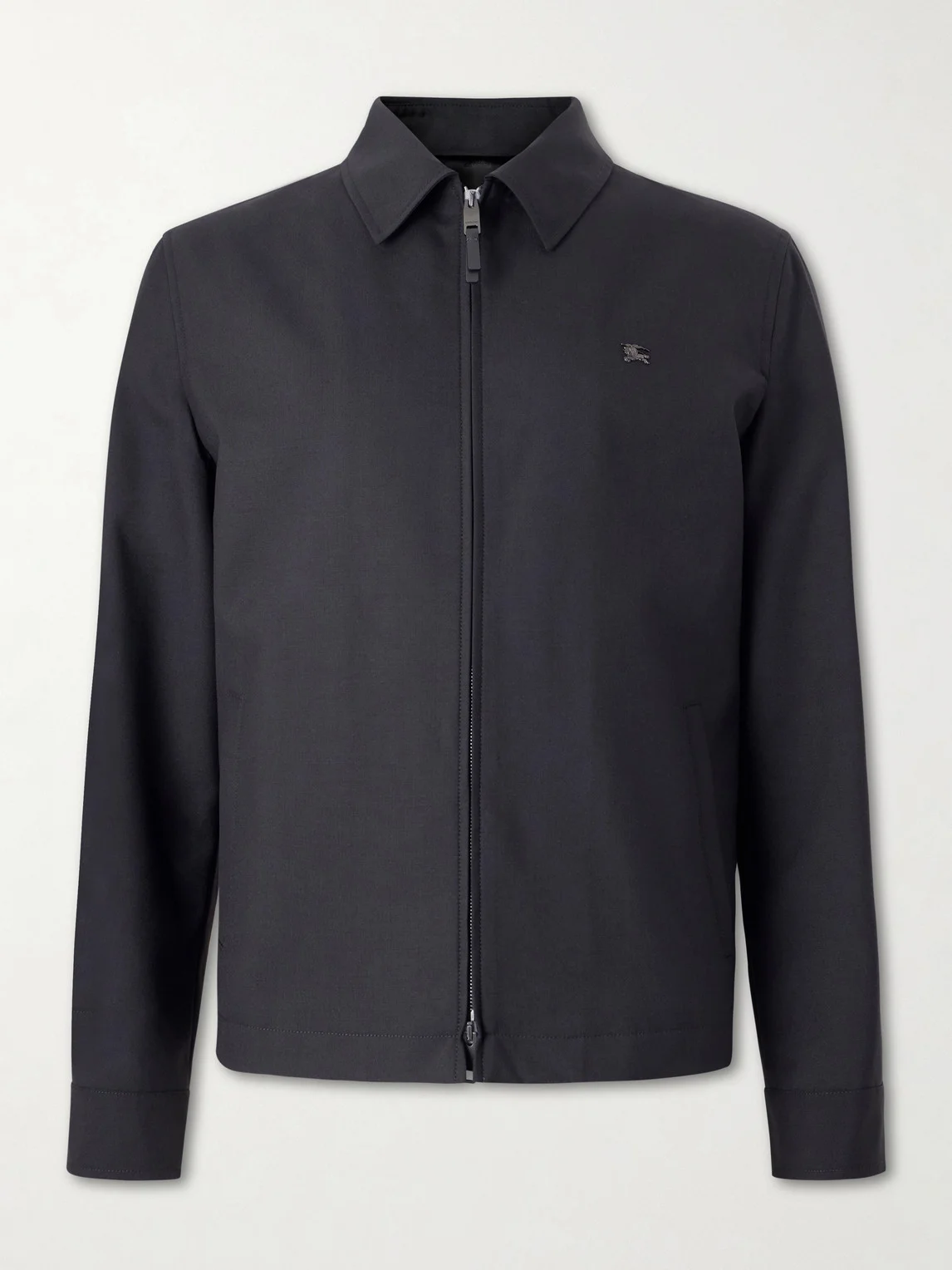 Logo-Embroidered Wool Zip-Up Blouson Jacket - 1