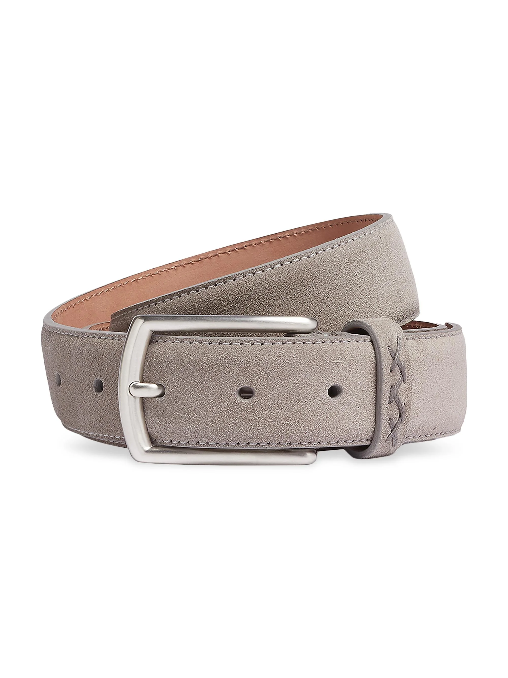 Men's Suede Belt - Grey Melange - 1
