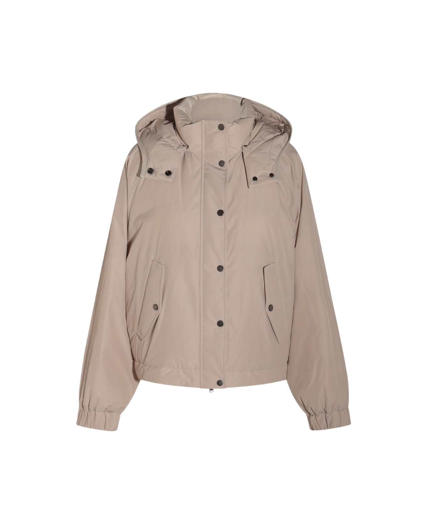 Beige Down Jacket - 1