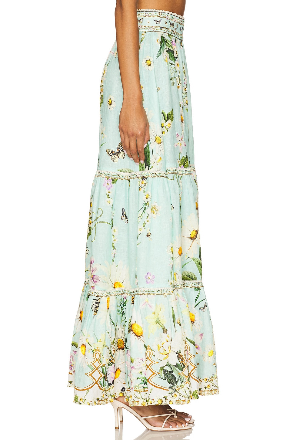 High Waisted Tiered Skirt - 3