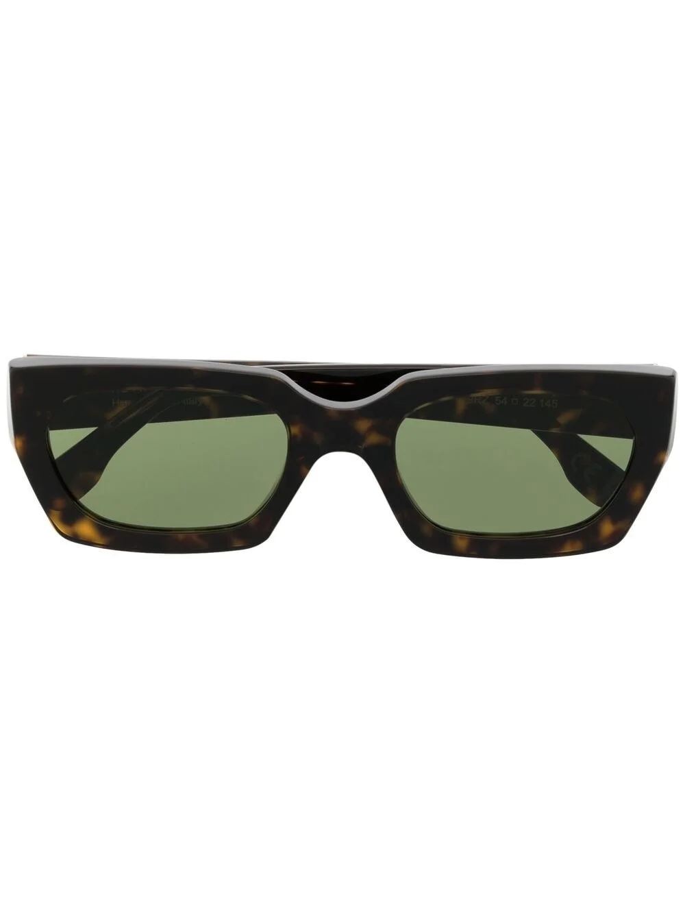 tortoiseshell-effect rectangular-frame sunglasses - 1