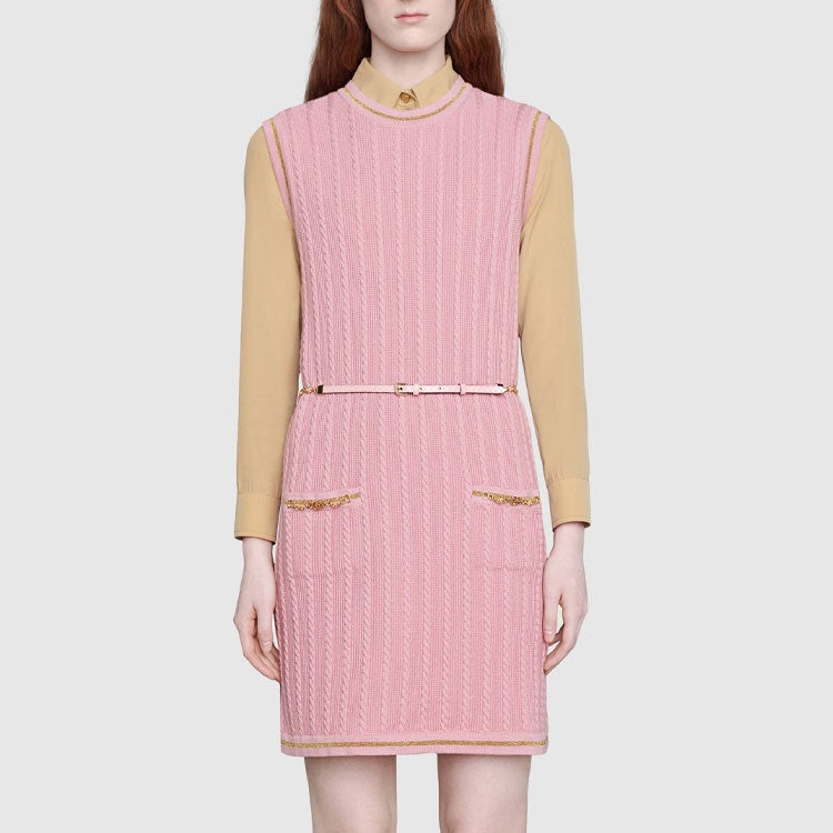 (WMNS) Gucci Boundless Overture Series GG Sleeveless Dress Pink 658350-XKBVO-6167 - 2