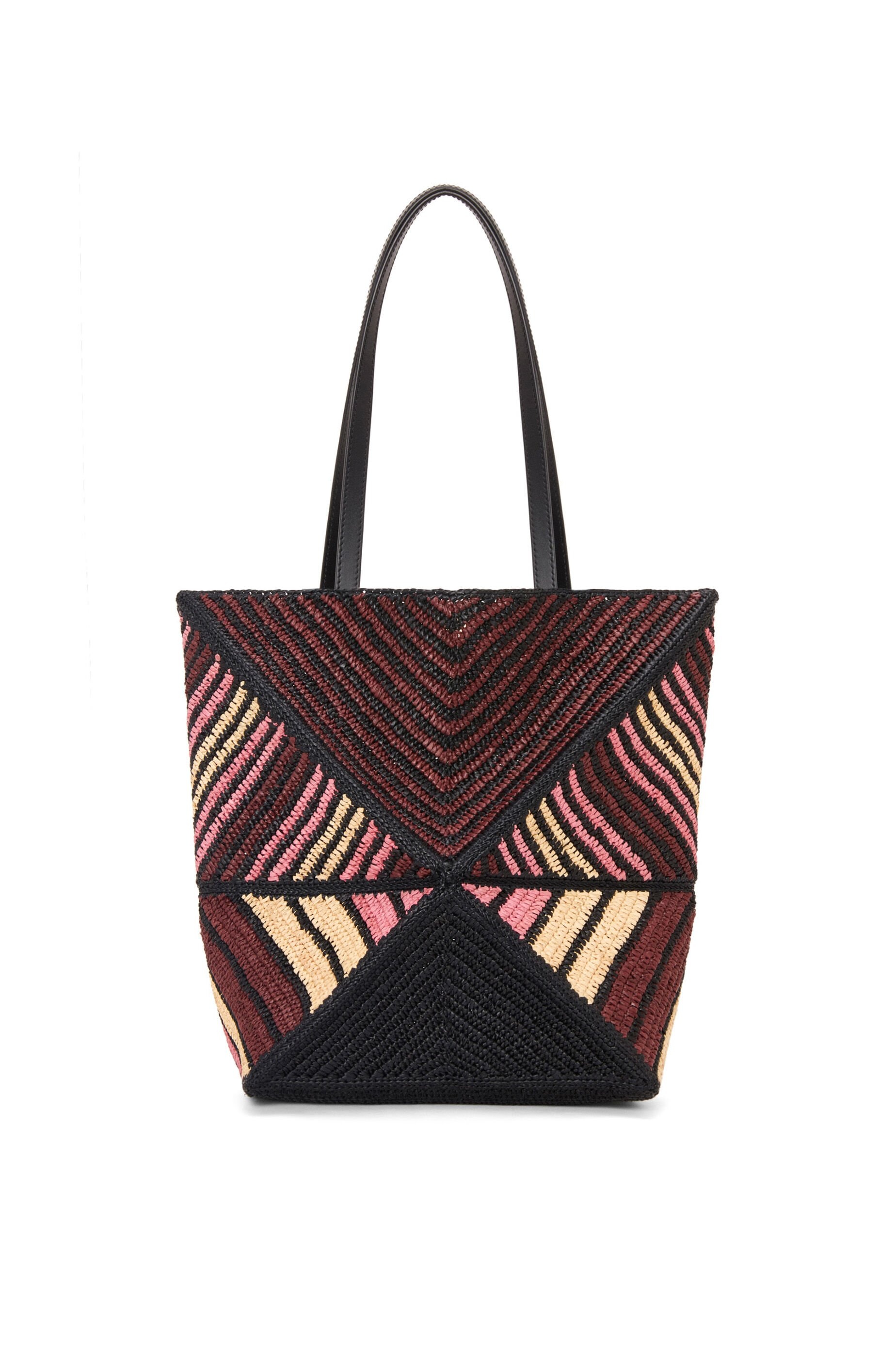Puzzle Fold Tote in raffia - 7