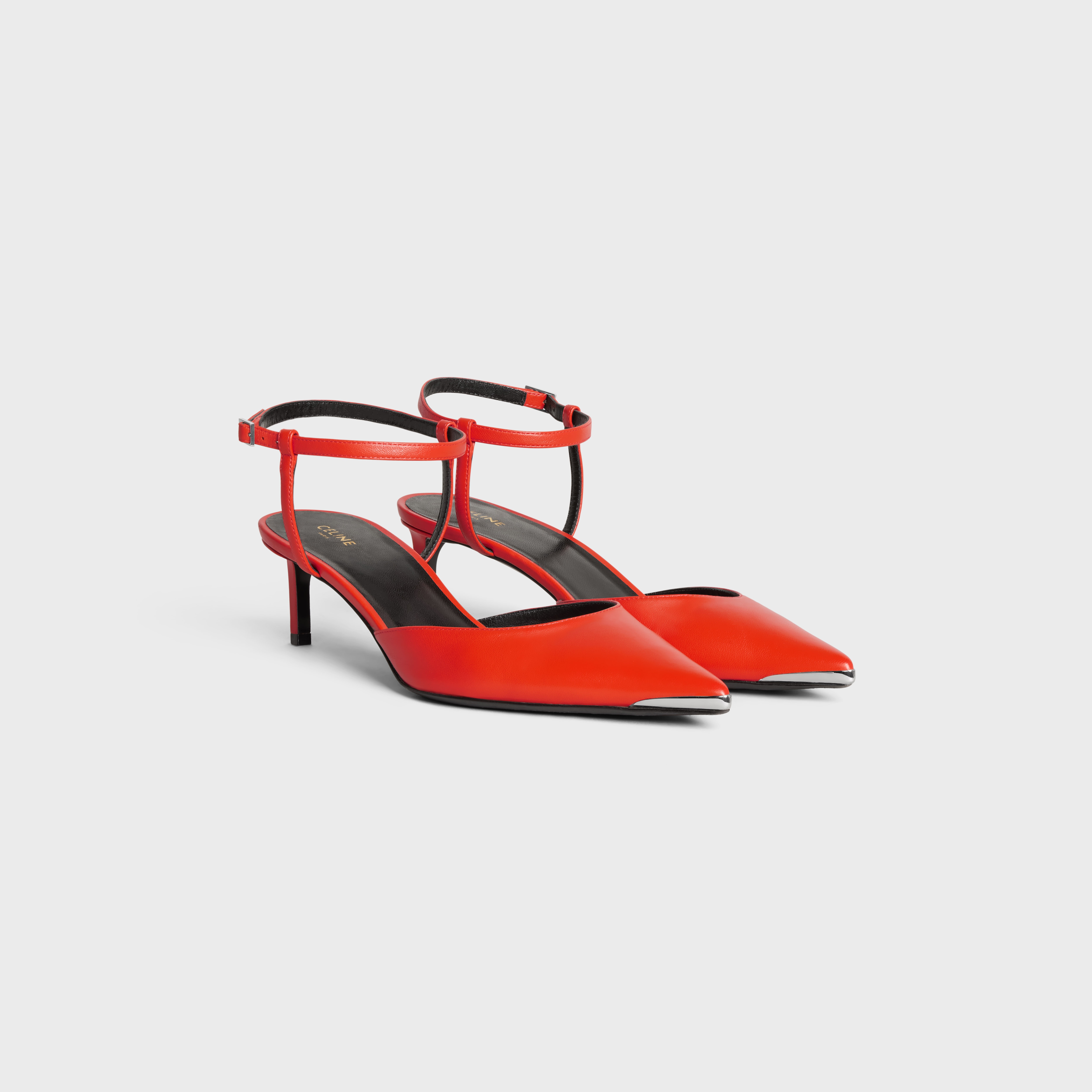 CELINE KITTEN METAL TOE PUMP in KIDSKIN - 2