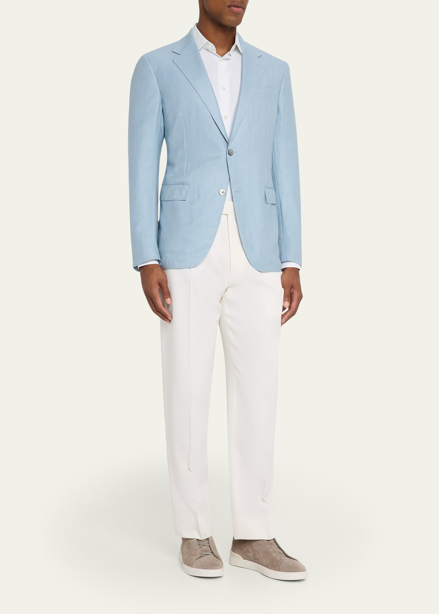 Men's Cashmere, Silk and Linen Twill Sport Coat - 2