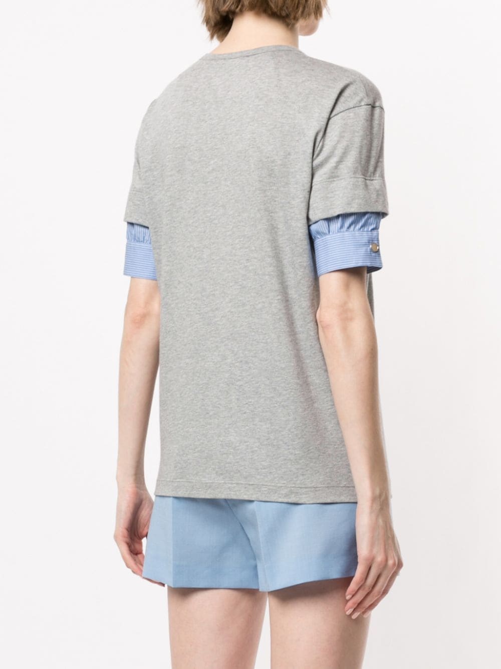 layered sleeve T-shirt - 4