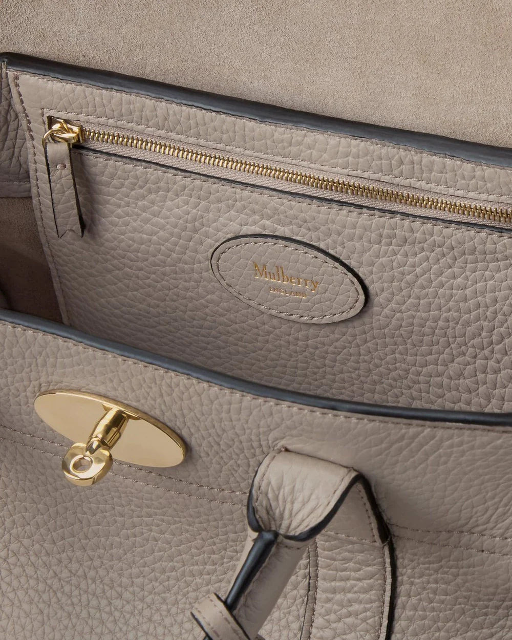 Bayswater Satchel Cashmere Taupe Heavy Grain - 4