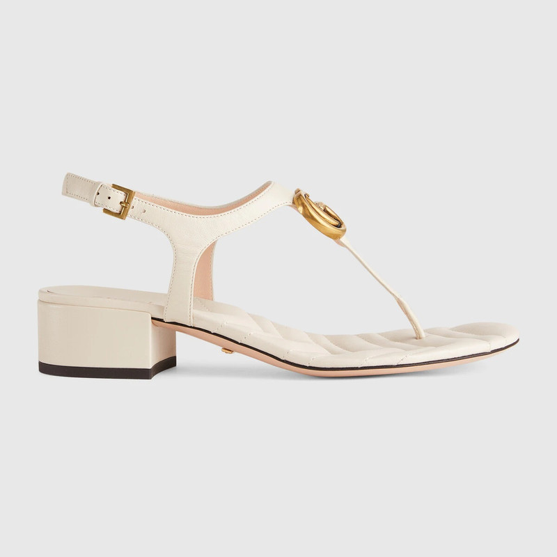 Double G leather sandals - 1