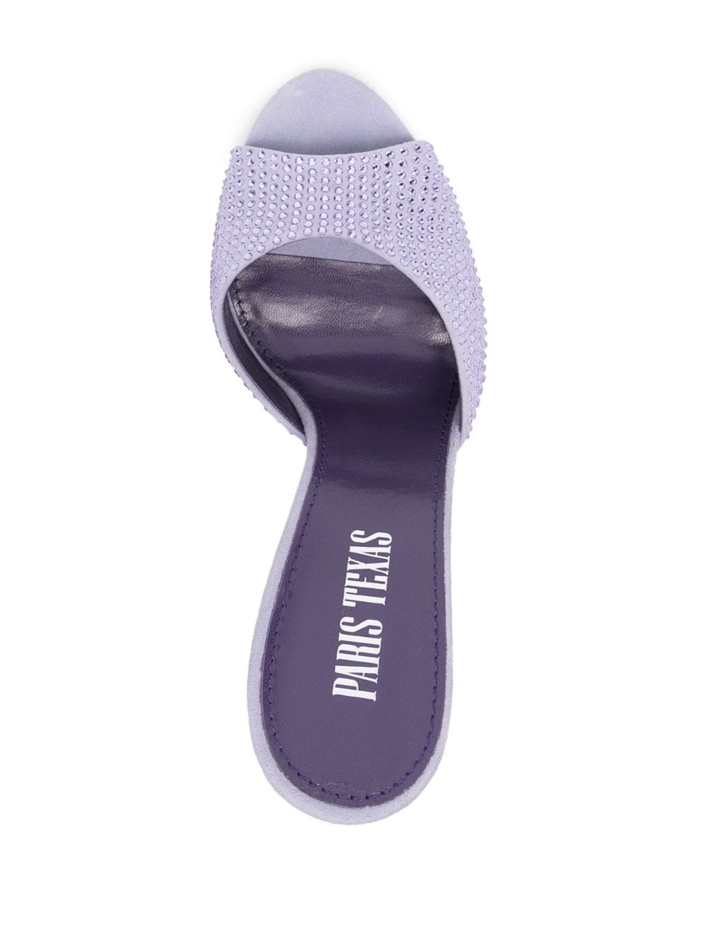 110mm crystal embellished leather mules - 4