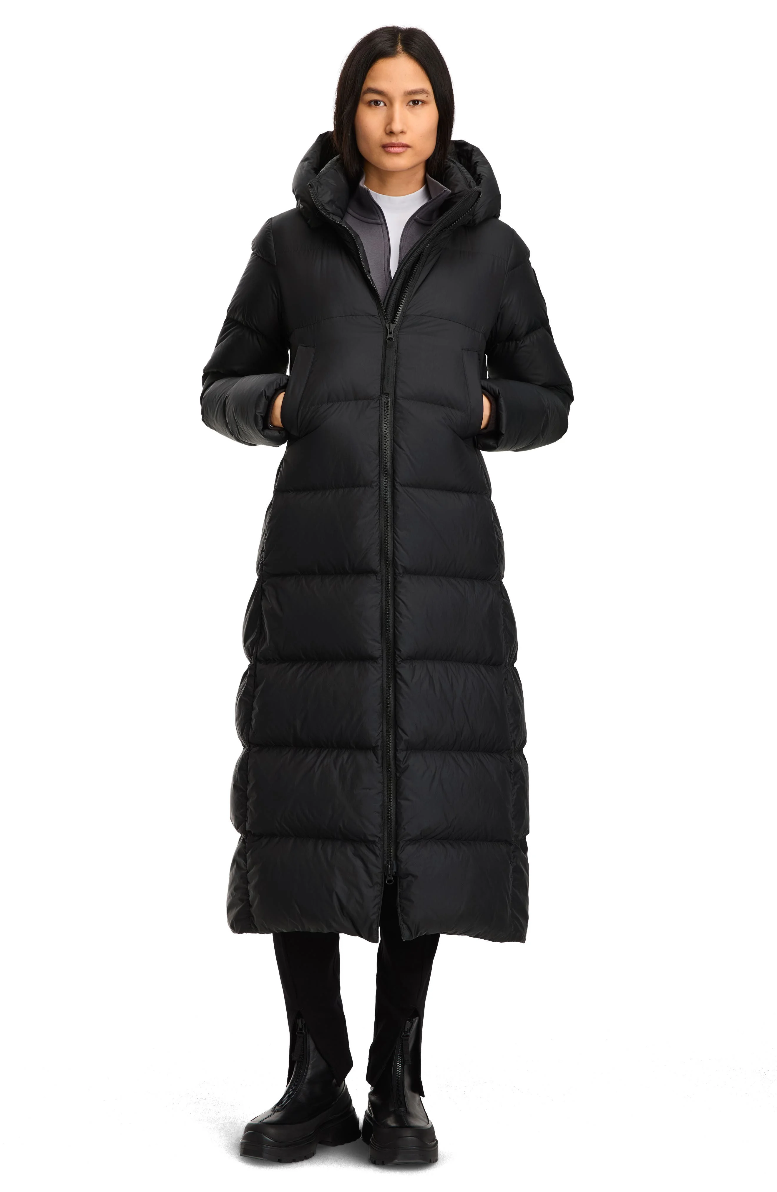 Canada Goose Mystique Tonal Label 750 Fill Power Down Long Puffer Coat in Black at Nordstrom - 1