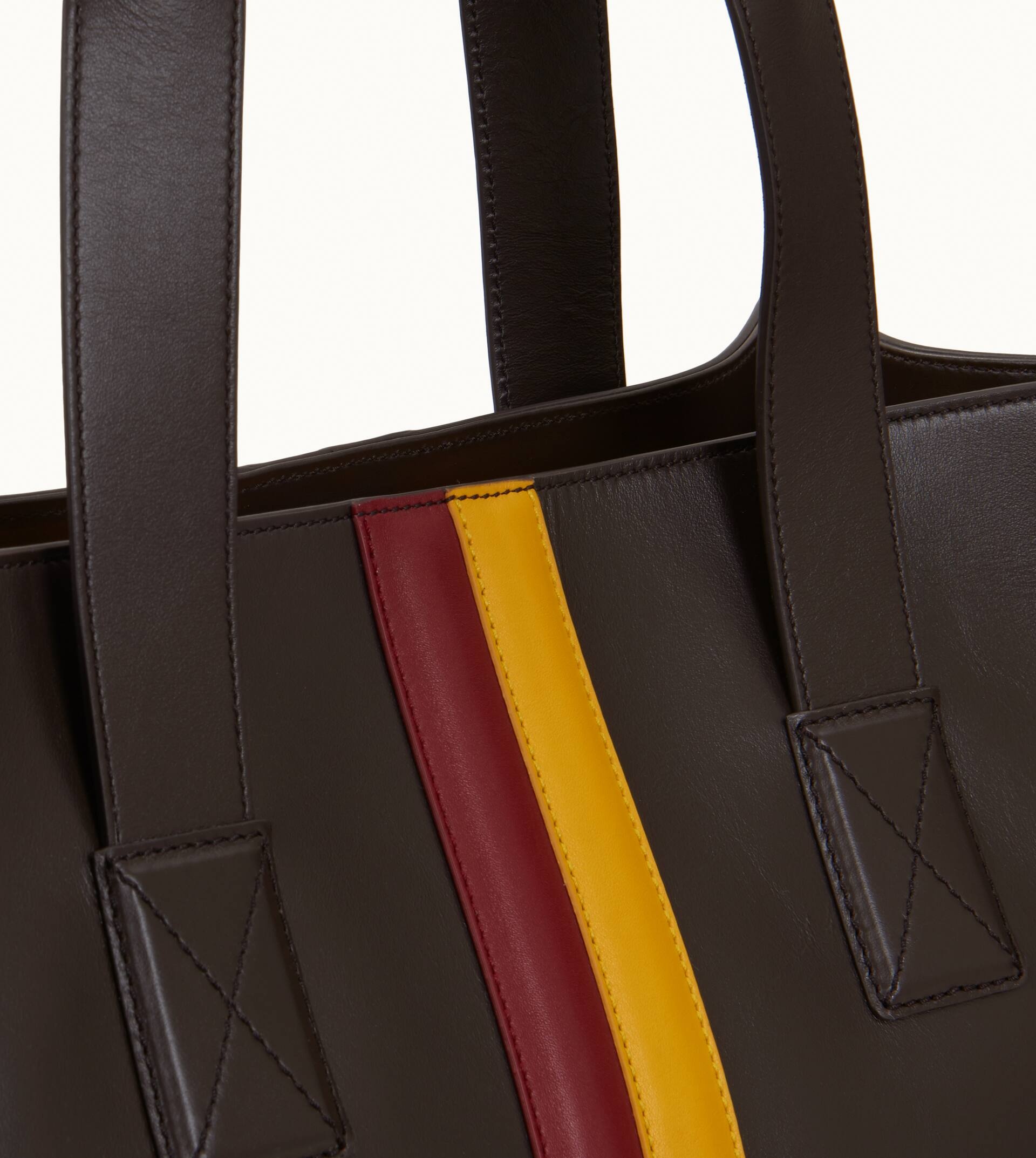SHOPPING BAG MEDIUM - BROWN, RED, YELLOW - 6
