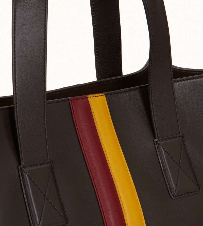 SHOPPING BAG MEDIUM - BROWN, RED, YELLOW 6