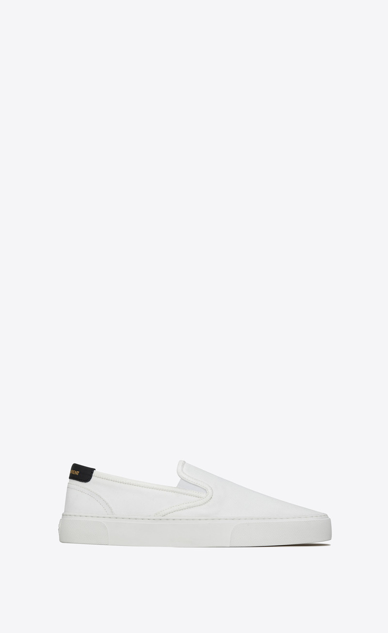 venice slip-on sneakers in canvas and leather 1