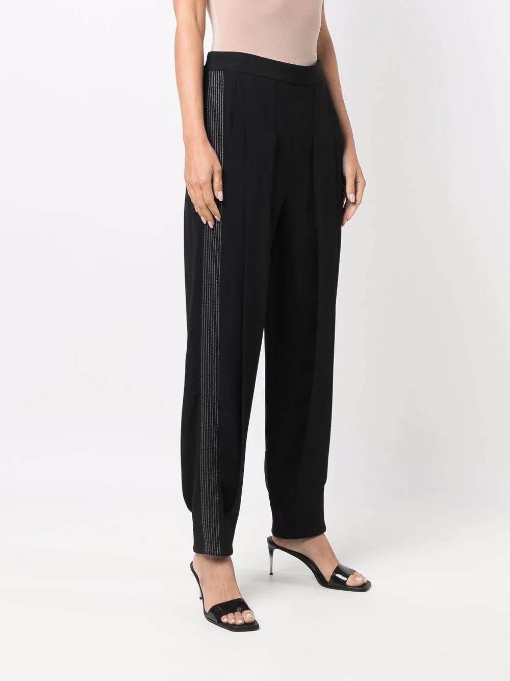 contrast-stitch trousers - 3