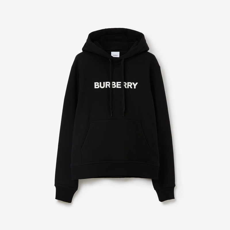 Logo Print Cotton Oversized Hoodie - 1
