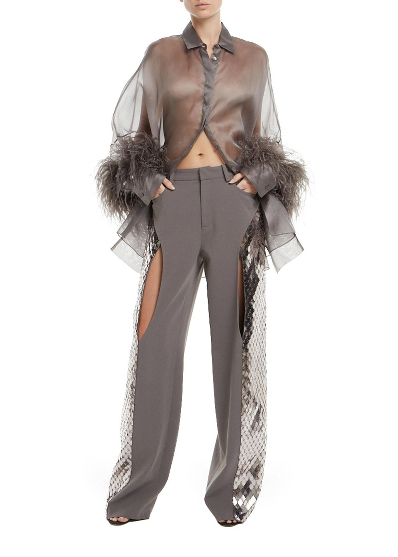 LAPOINTE Embroidered Slit Pant outlook