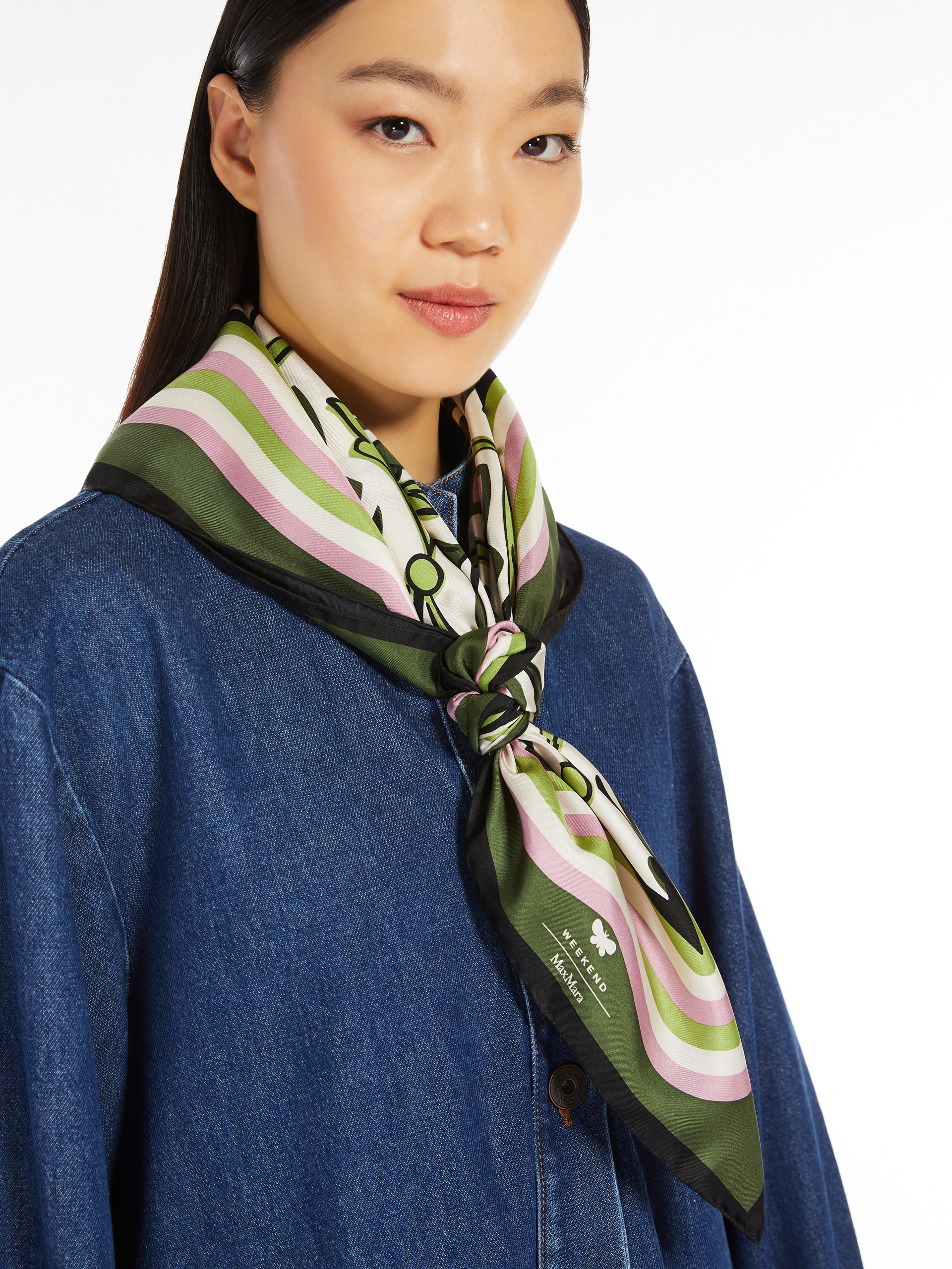 ONESTO Printed silk scarf - 4