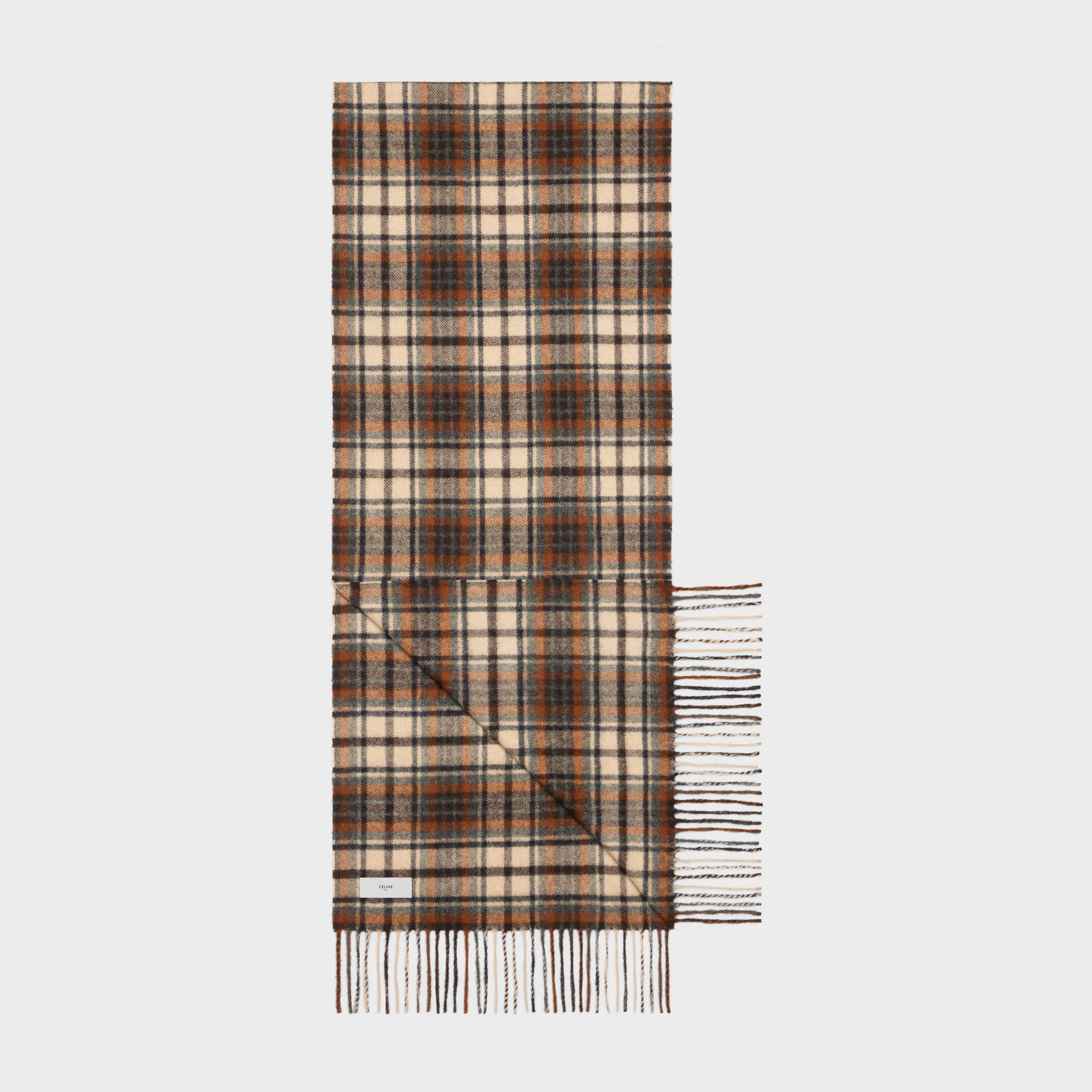 scarf in checked cashmere - 3