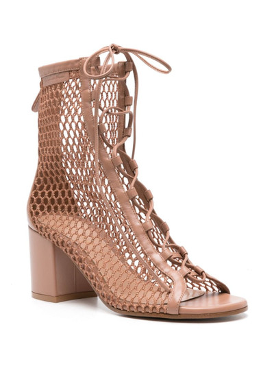 Gianvito Rossi open-knit lace-up sandals outlook