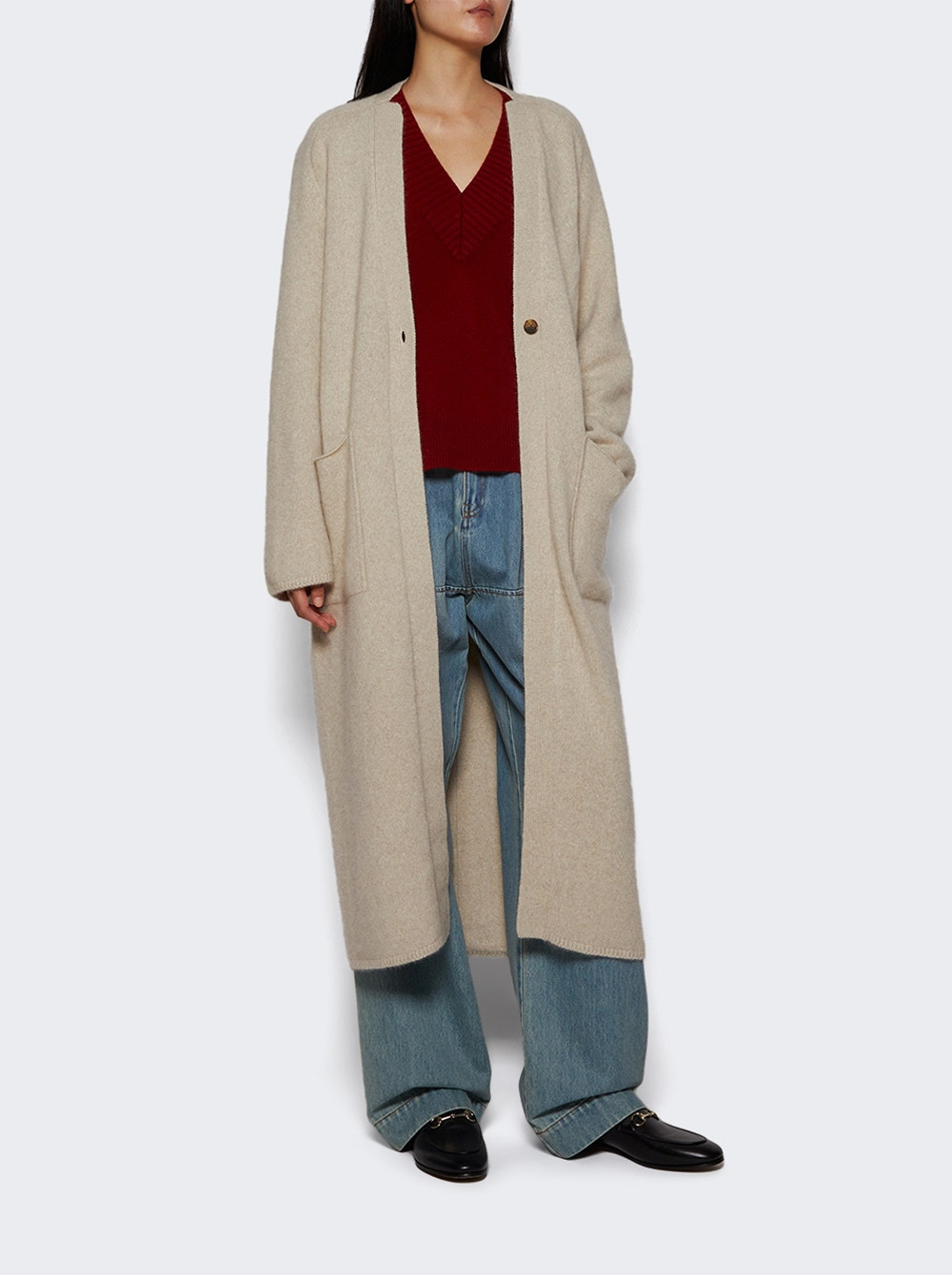 Smet Maxi Knit Cardigan Stone Melange - 5