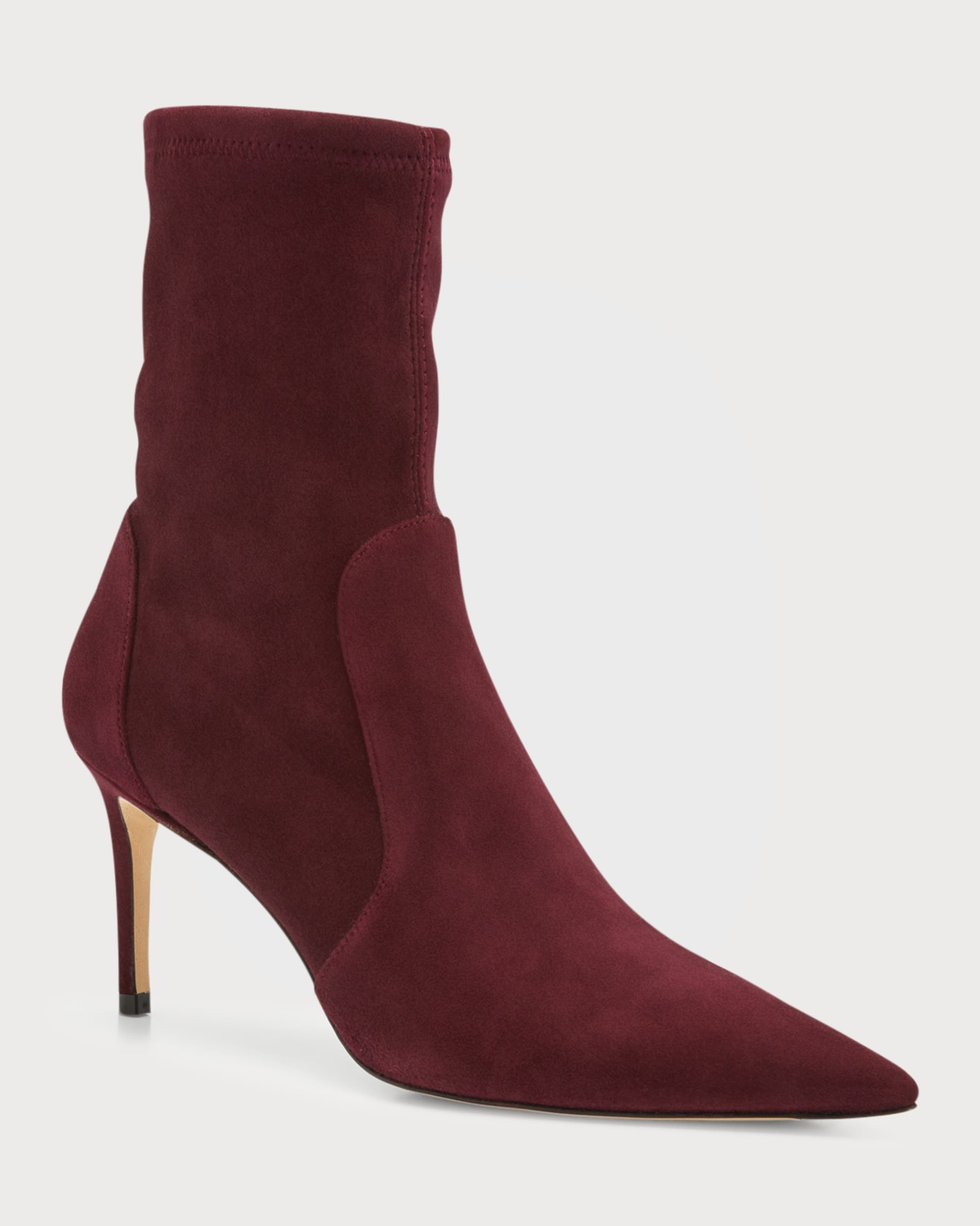 Stuart Stretch Suede Stiletto Booties - 3