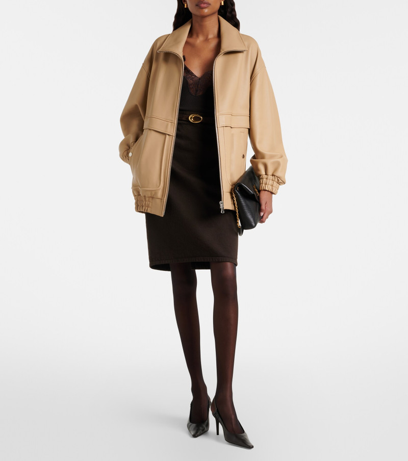 NOUR HAMMOUR Beck leather bomber jacket outlook