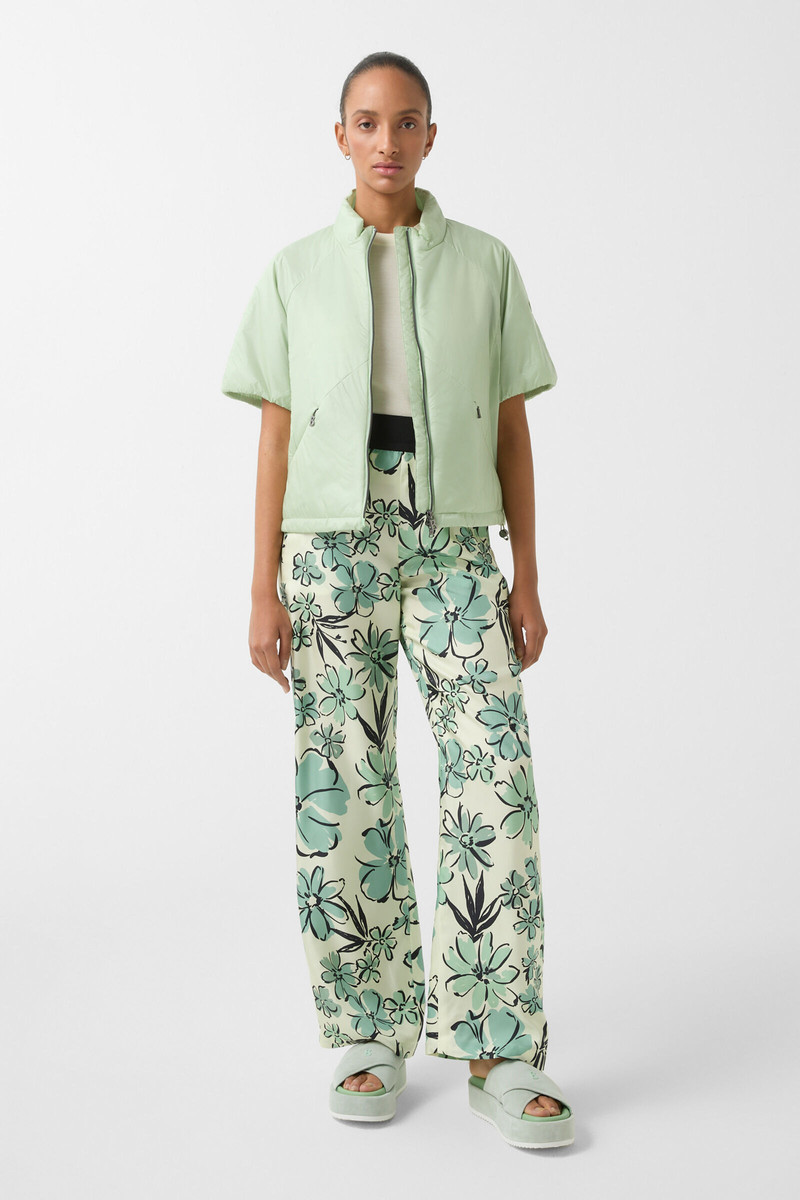 BOGNER Jacky silk trousers in Vanilla/green outlook