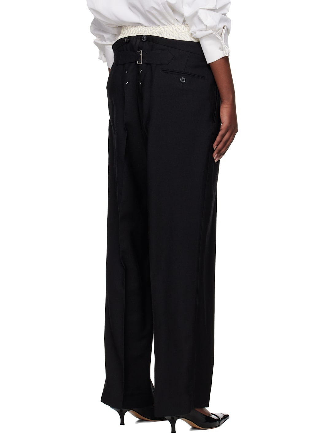 Black Double-Waist Trousers - 3