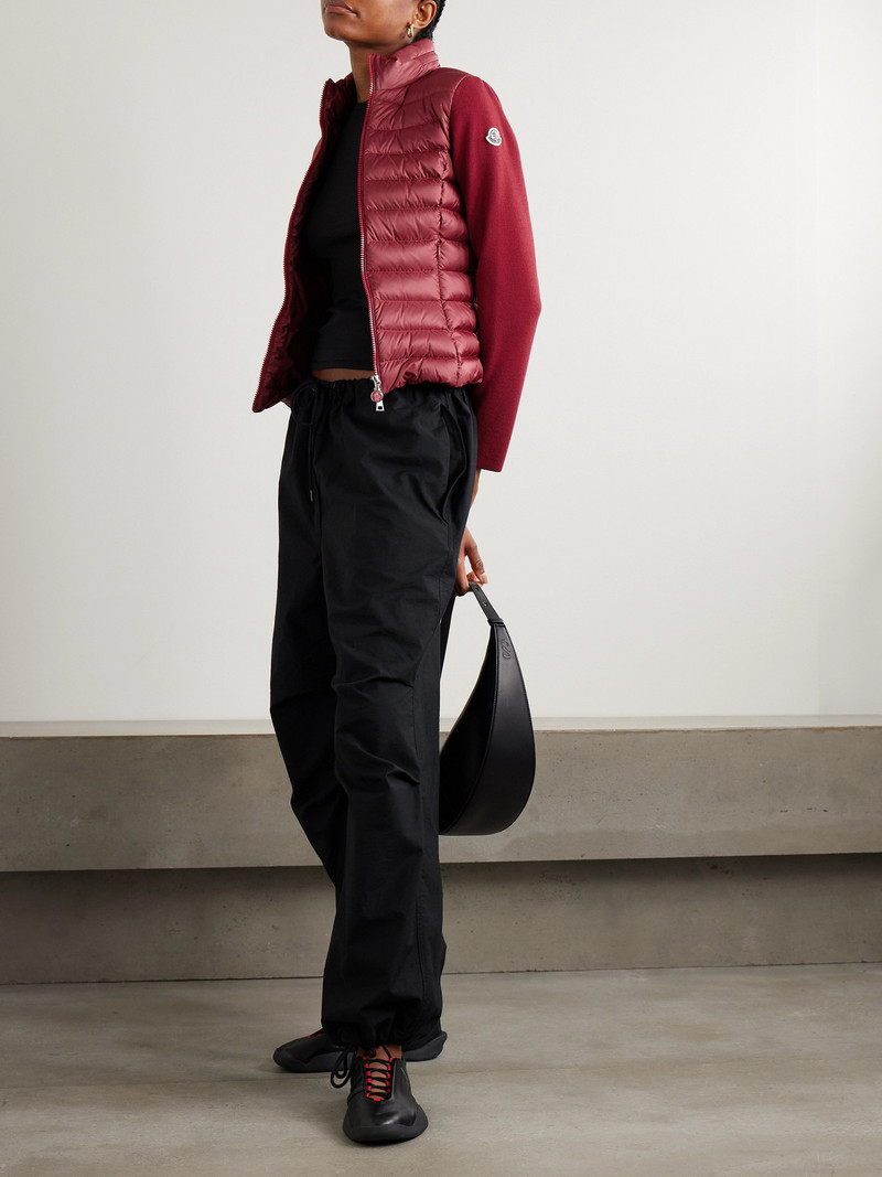 Moncler Appliquéd Wool-blend And Quilted Shell Down Cardigan outlook