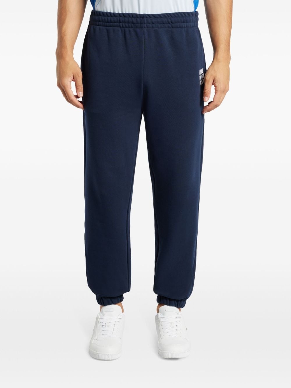 slogan-embroidered elasticated track pants - 3