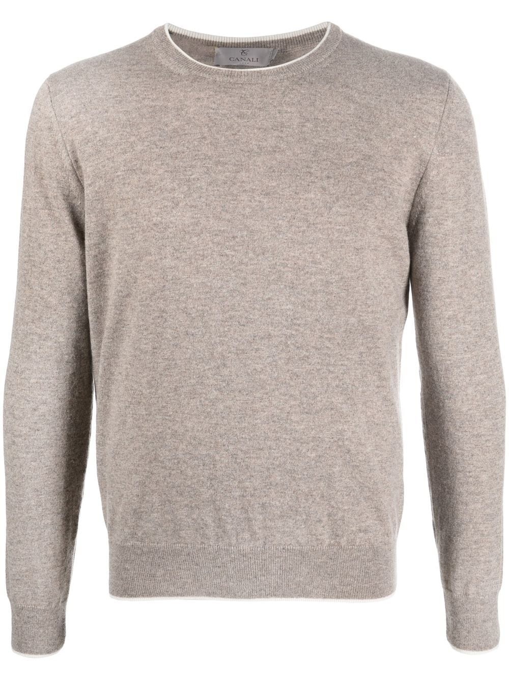 crew neck cashmere jumper - 1