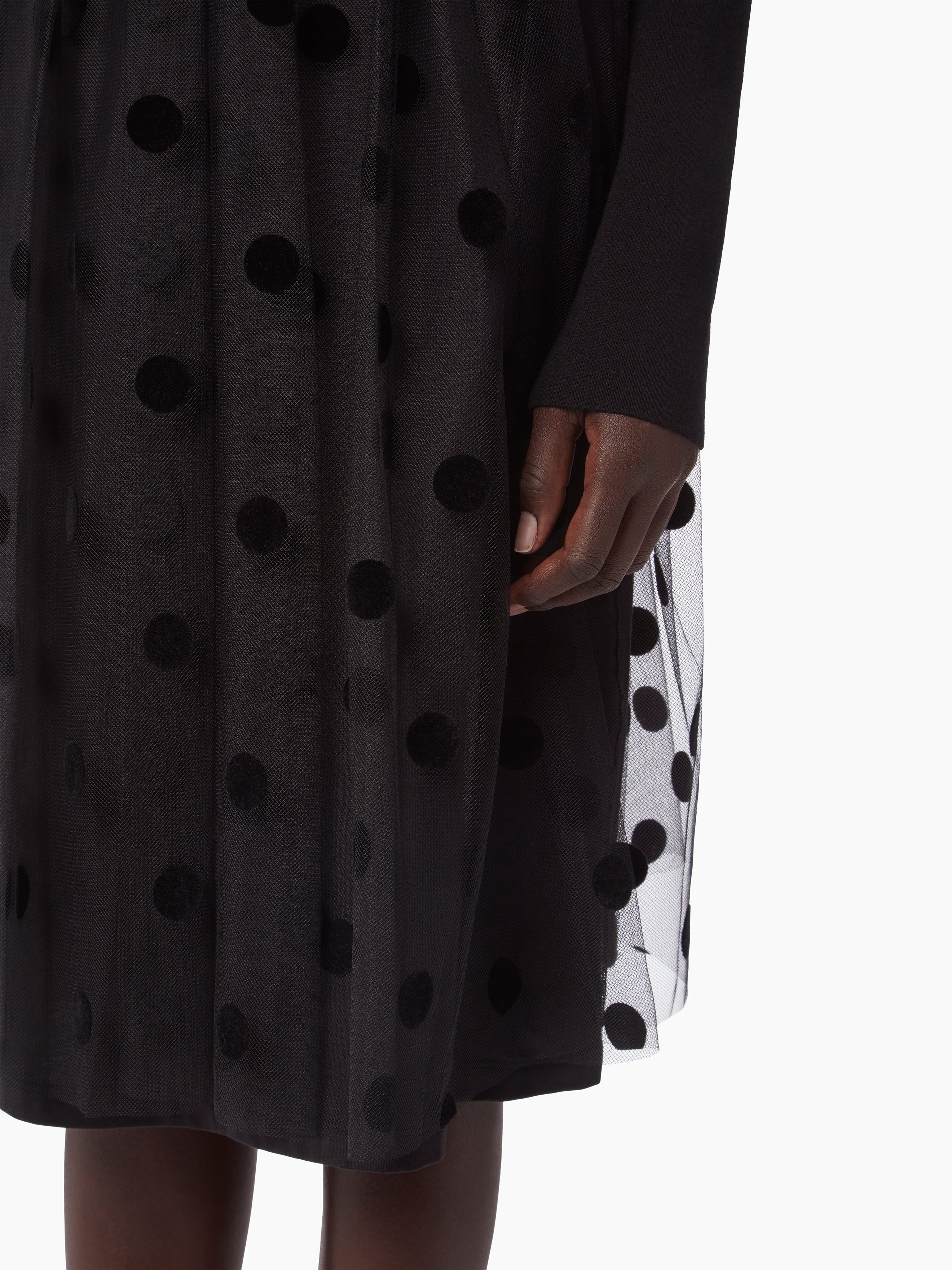 PLEATED SKIRT IN POLKA-DOT TULLE - 3