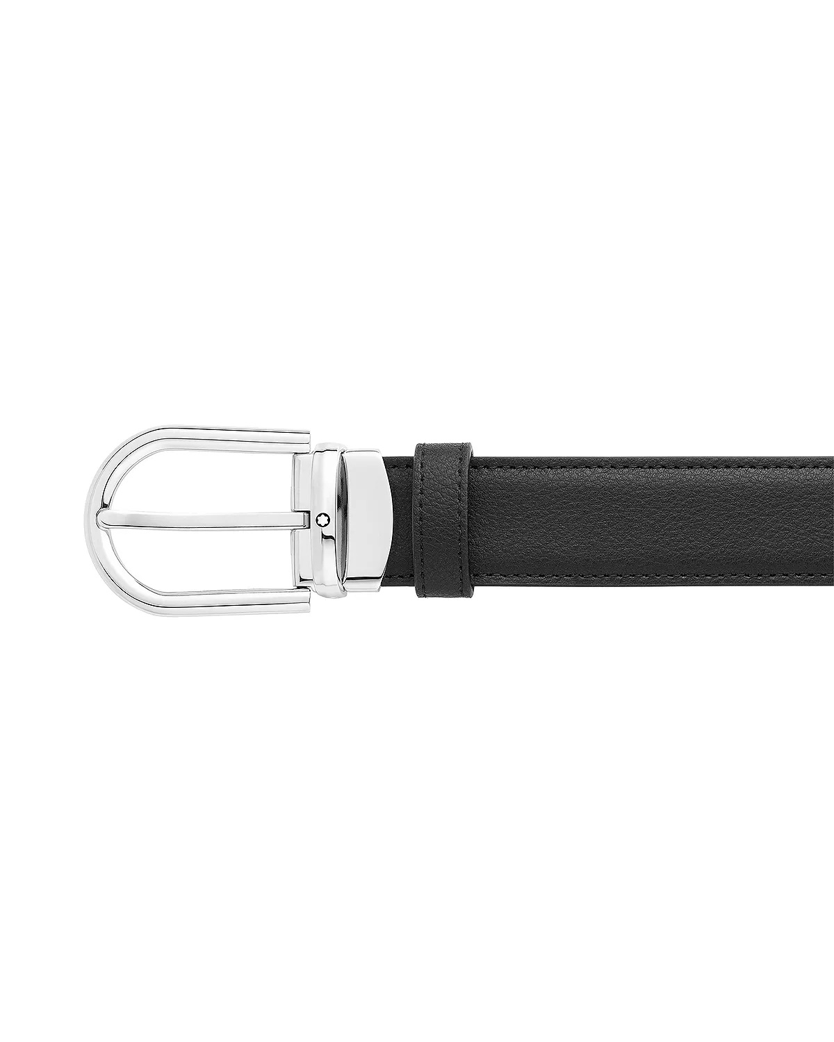 Men's Horseshoe Palladium Reversible Leather Belt - 2
