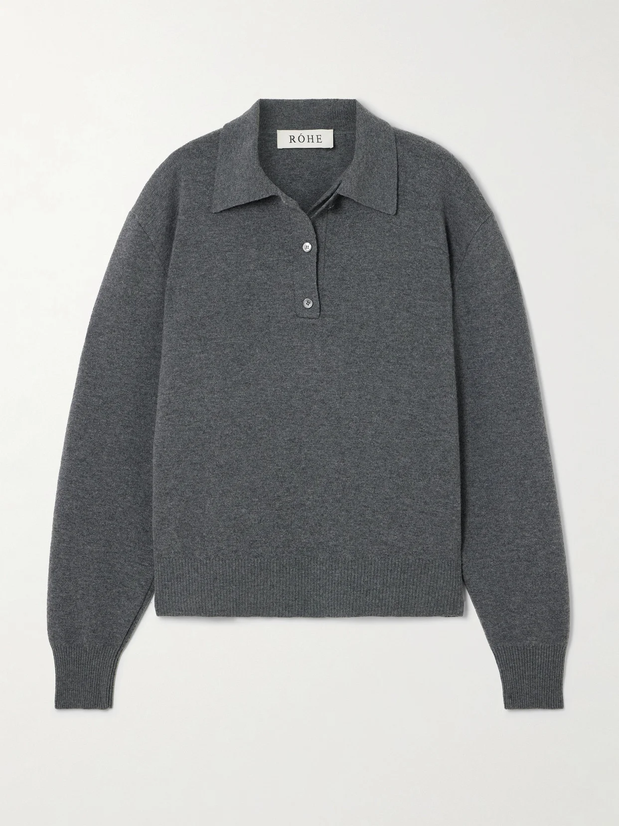 Wool And Cashmere-blend Polo Sweater - 1