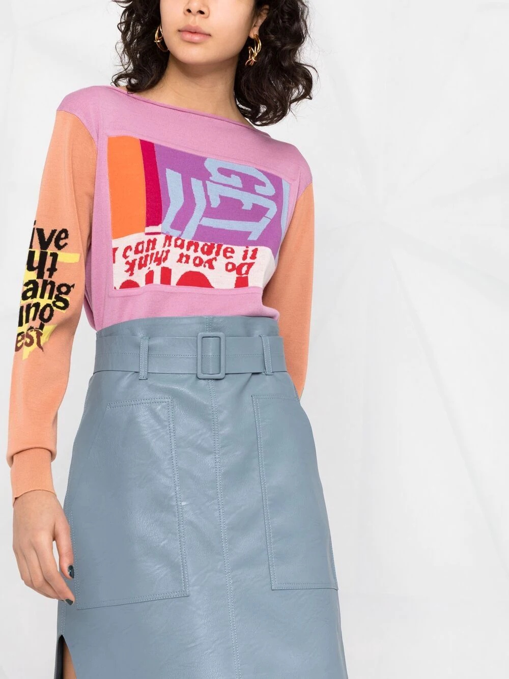 intarsia-knit colour-block jumper - 5