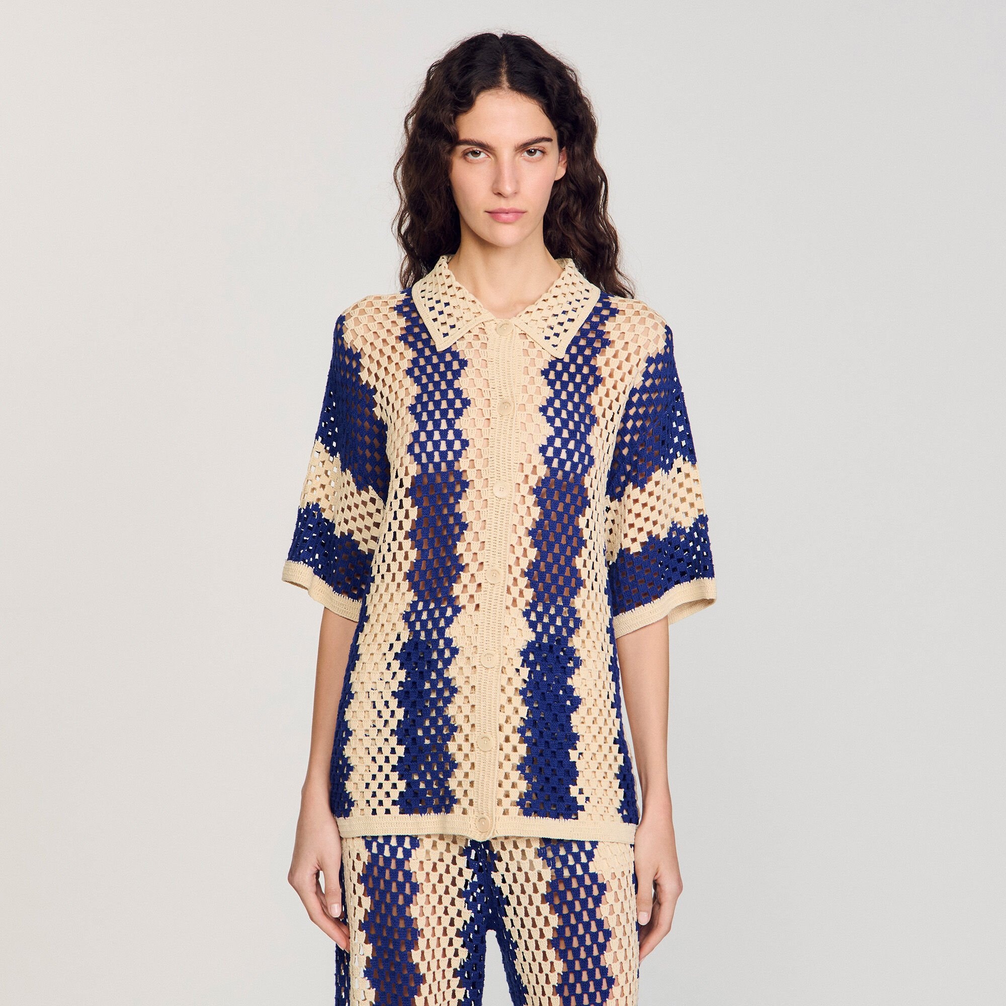 TWO-TONE KNIT CARDIGAN - 4