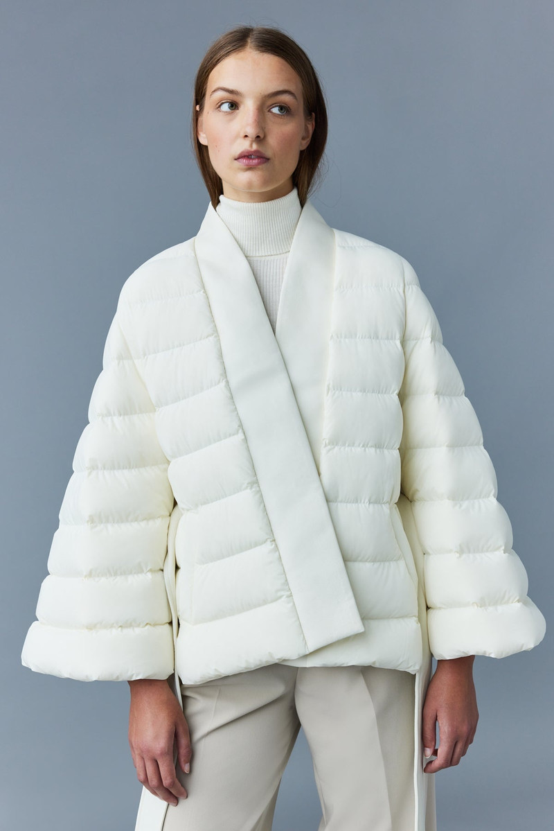 JULIETA down cape with sash belt 5