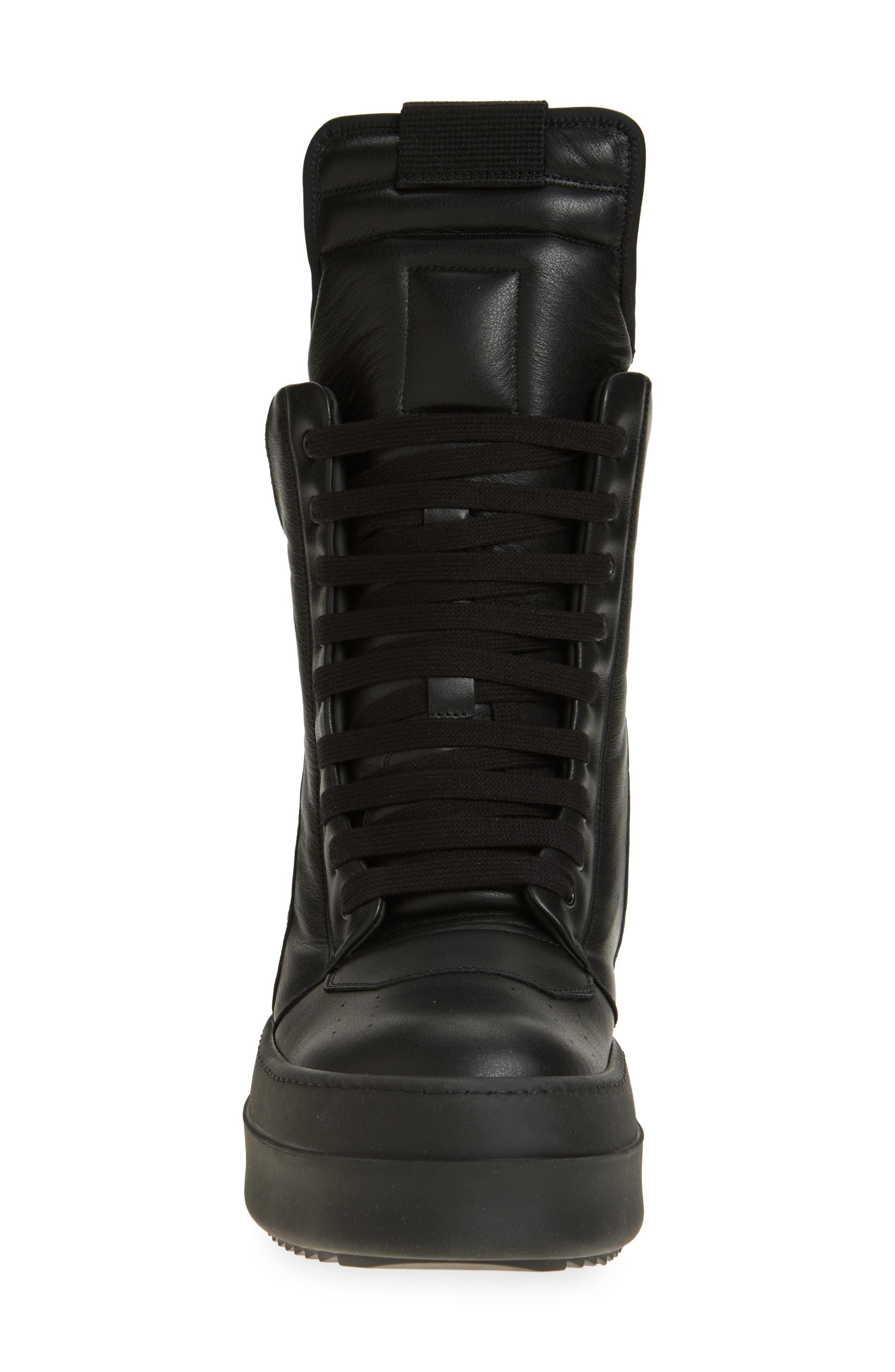 Rick Owens Mega Geobasket High Top Sneaker in Black/Black/Black at Nordstrom - 4